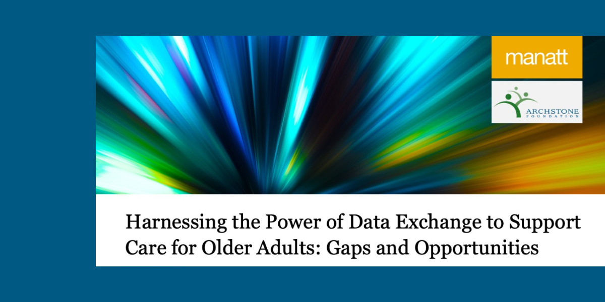Cover slide from webinar on using data exchange to support care for older adults